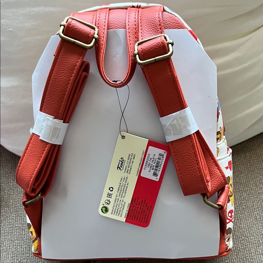Funko Kids Cartoon Character Backpack - White and Red - Picture 3 of 11